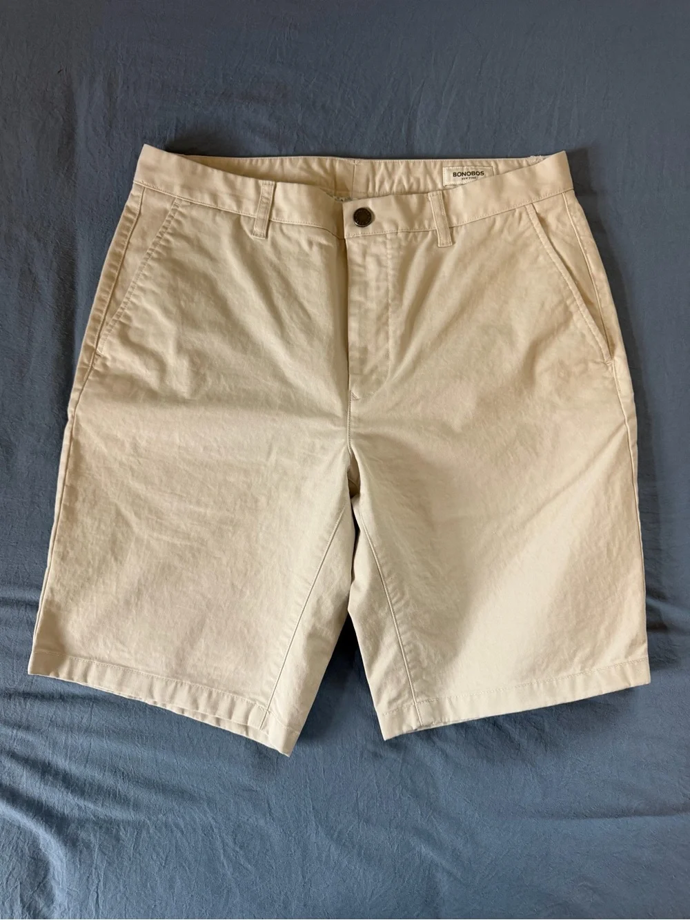 Bonobos Men's Beige Slim Chino Shorts - 9”